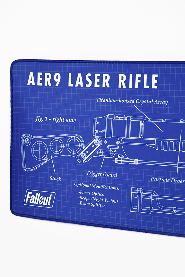 Fallout Laser Rifle Schematics Oversized Mouse Pad - Image 12