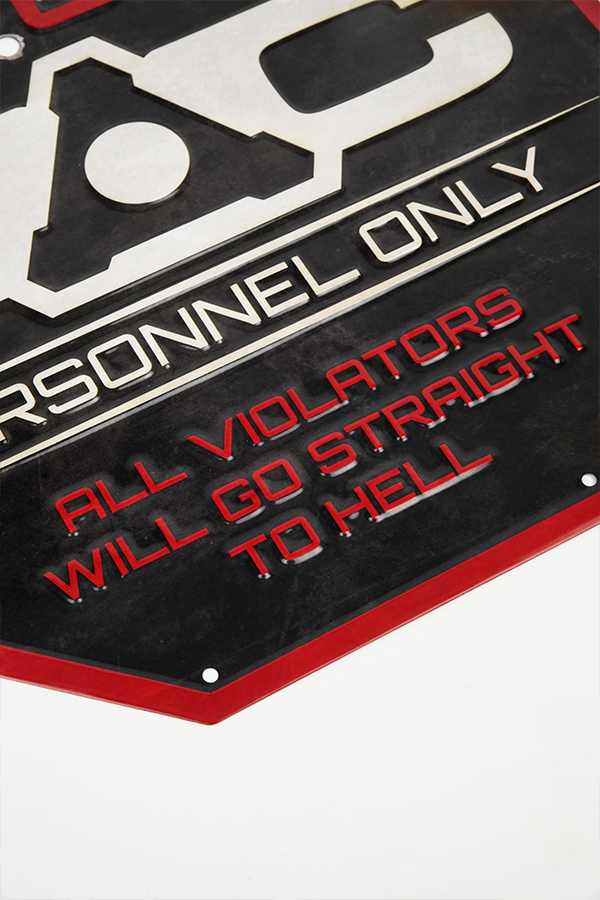 DOOM UAC Security Metal Sign - Image 8